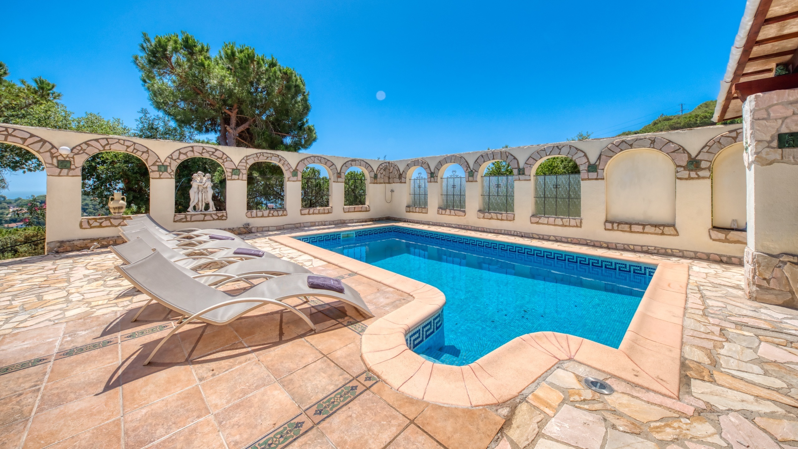 Ferienhäuser Costa Brava Spanien - Villa Panorama - Schwimmbad