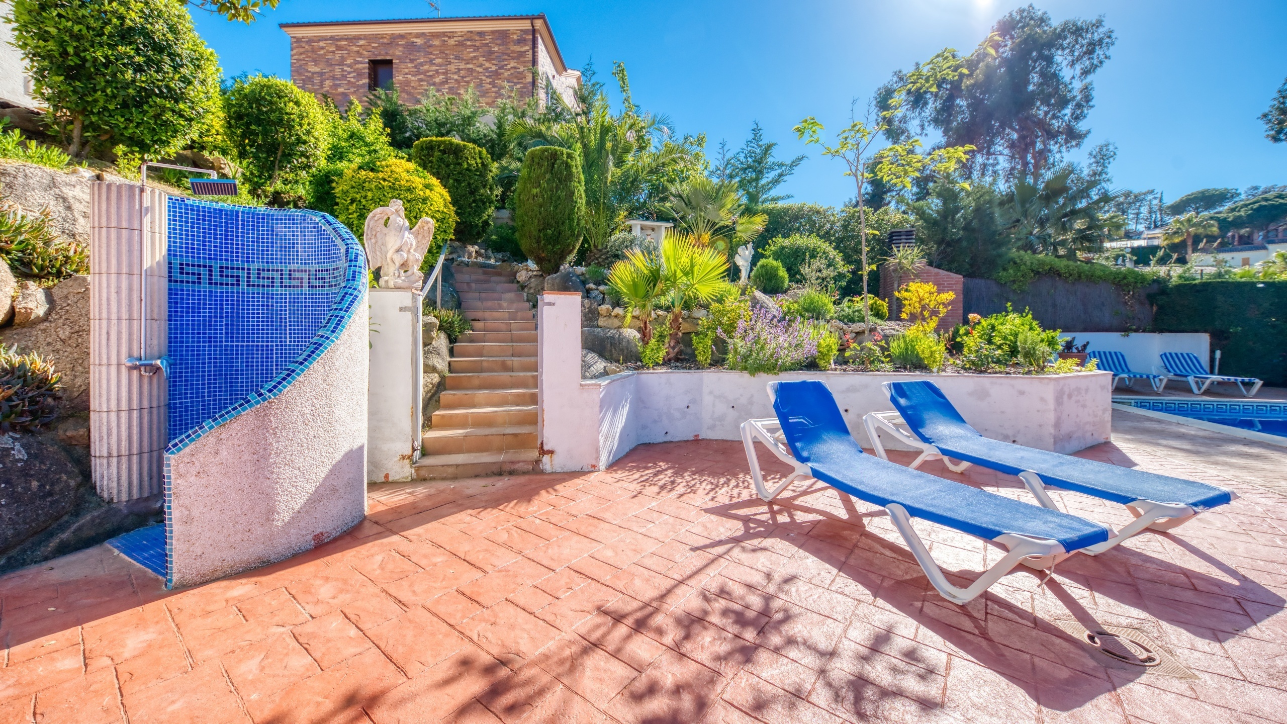 Ferienhäuser Costa Brava Spanien - Villa Jaruco - Duschbeckenbereich