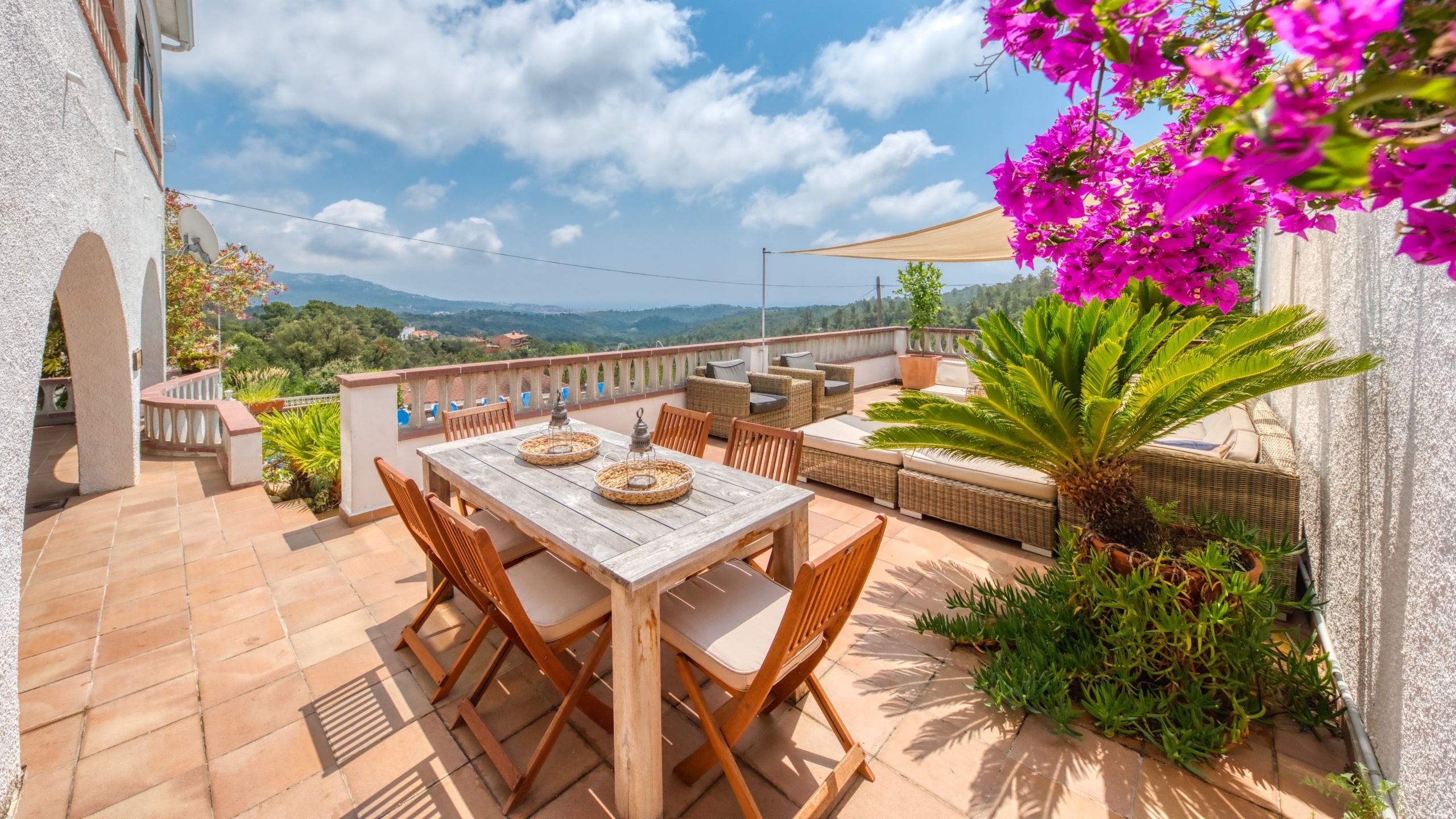 Ferienhäuser Costa Brava Spanien - Villa Santa Maria - Essecke