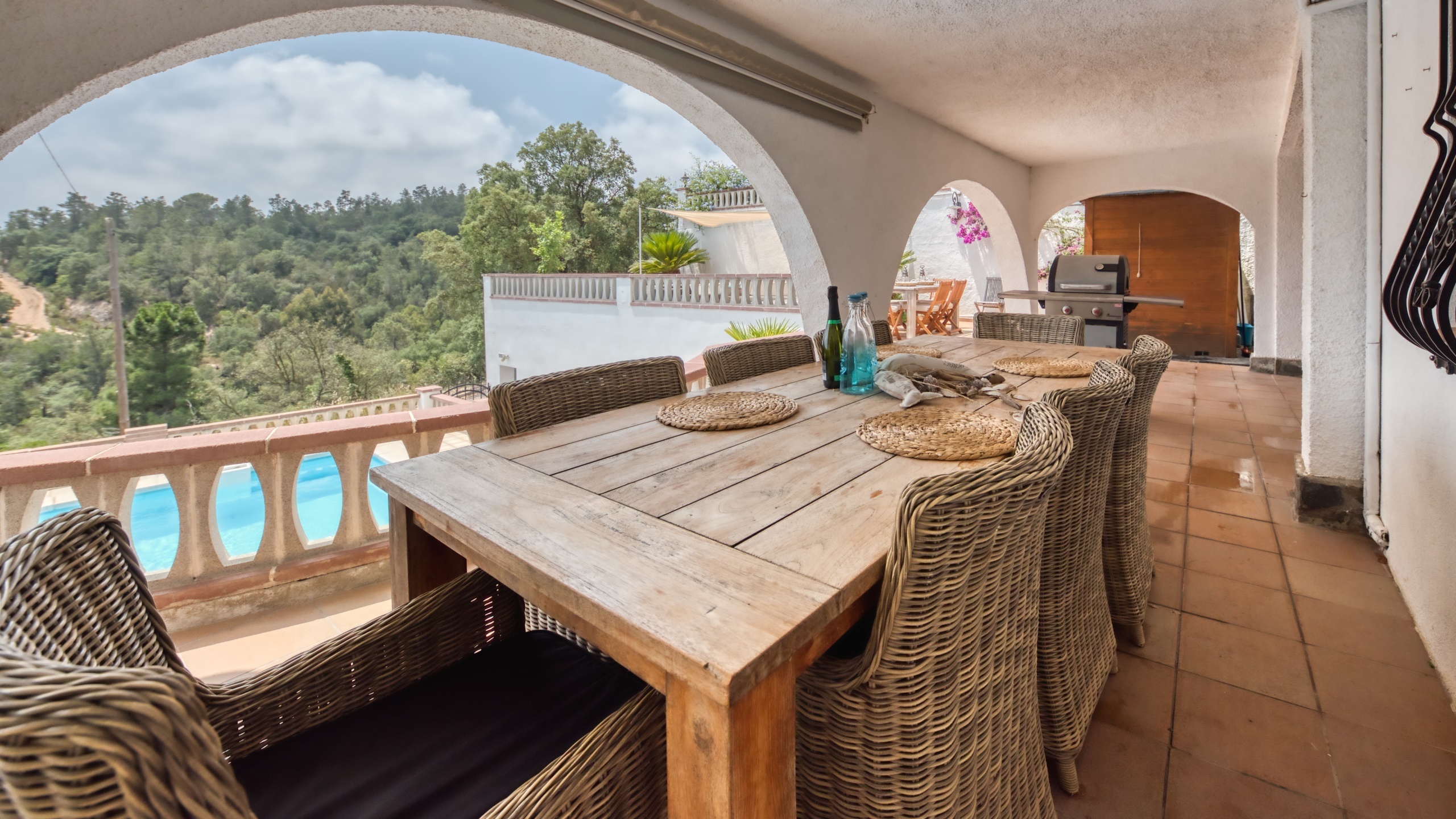 Ferienhäuser Costa Brava Spanien - Villa Santa Maria - Grillplatz