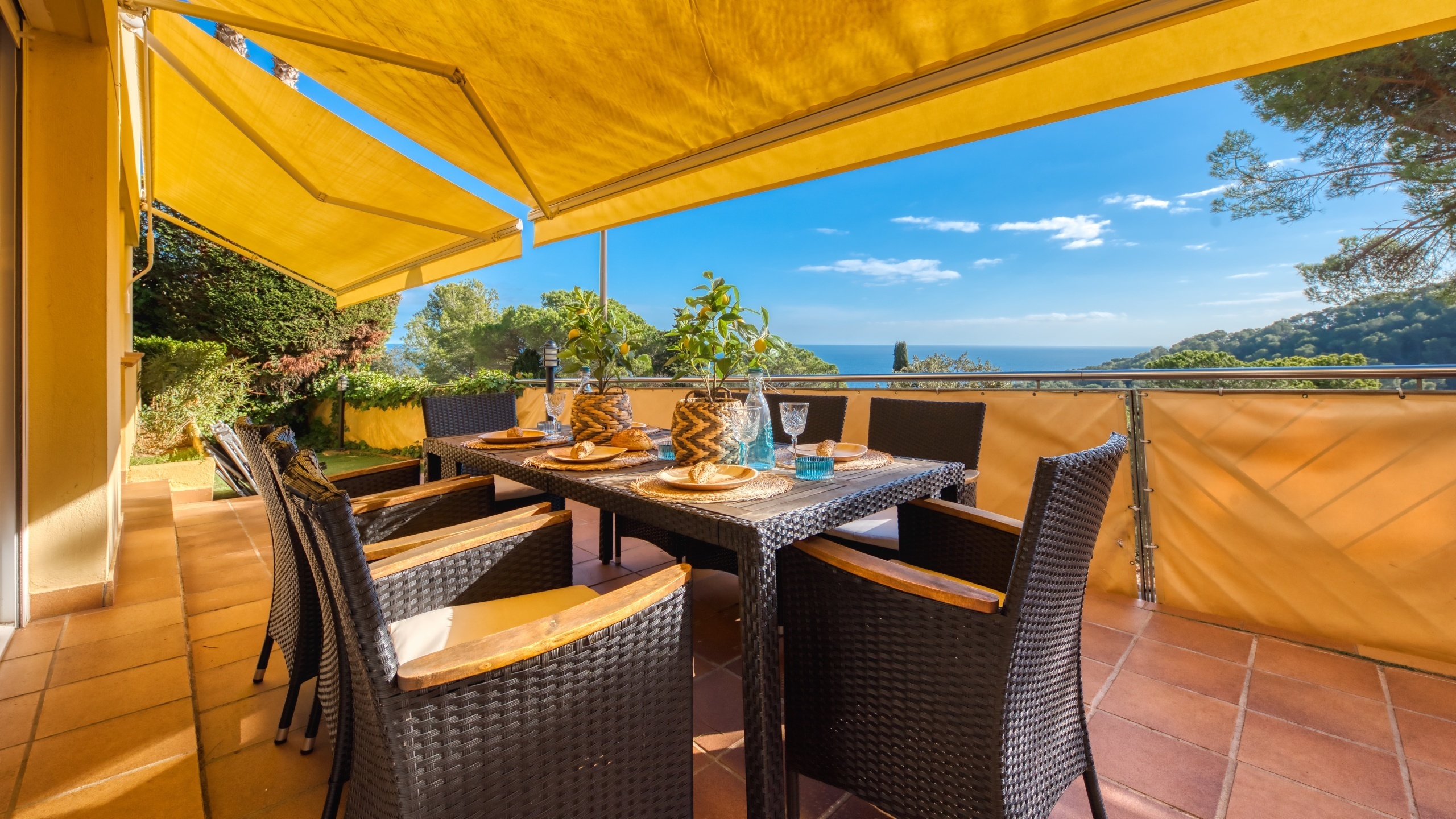 Ferienhäuser Costa Brava Spanien - Villa Santa Cristina - Terrasse