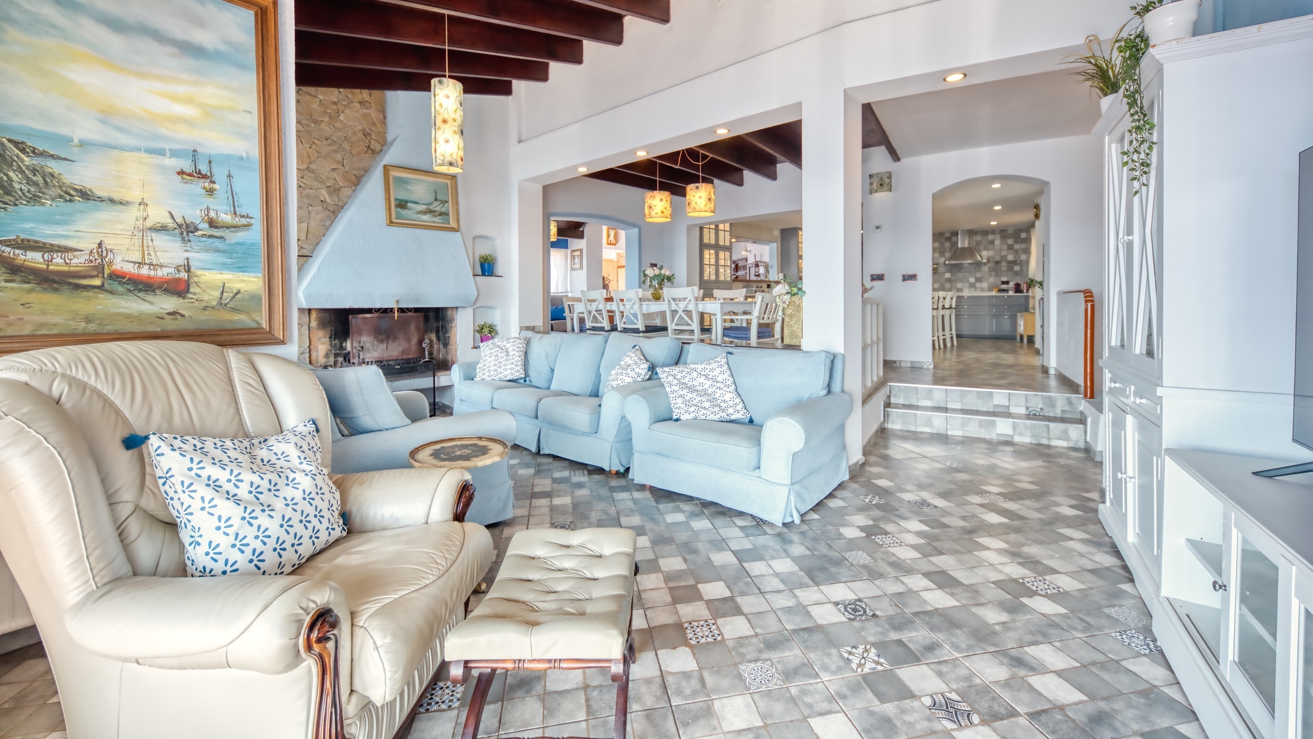 Ferienhäuser Costa Brava Spanien - Villa Infinity - Wohnbereich