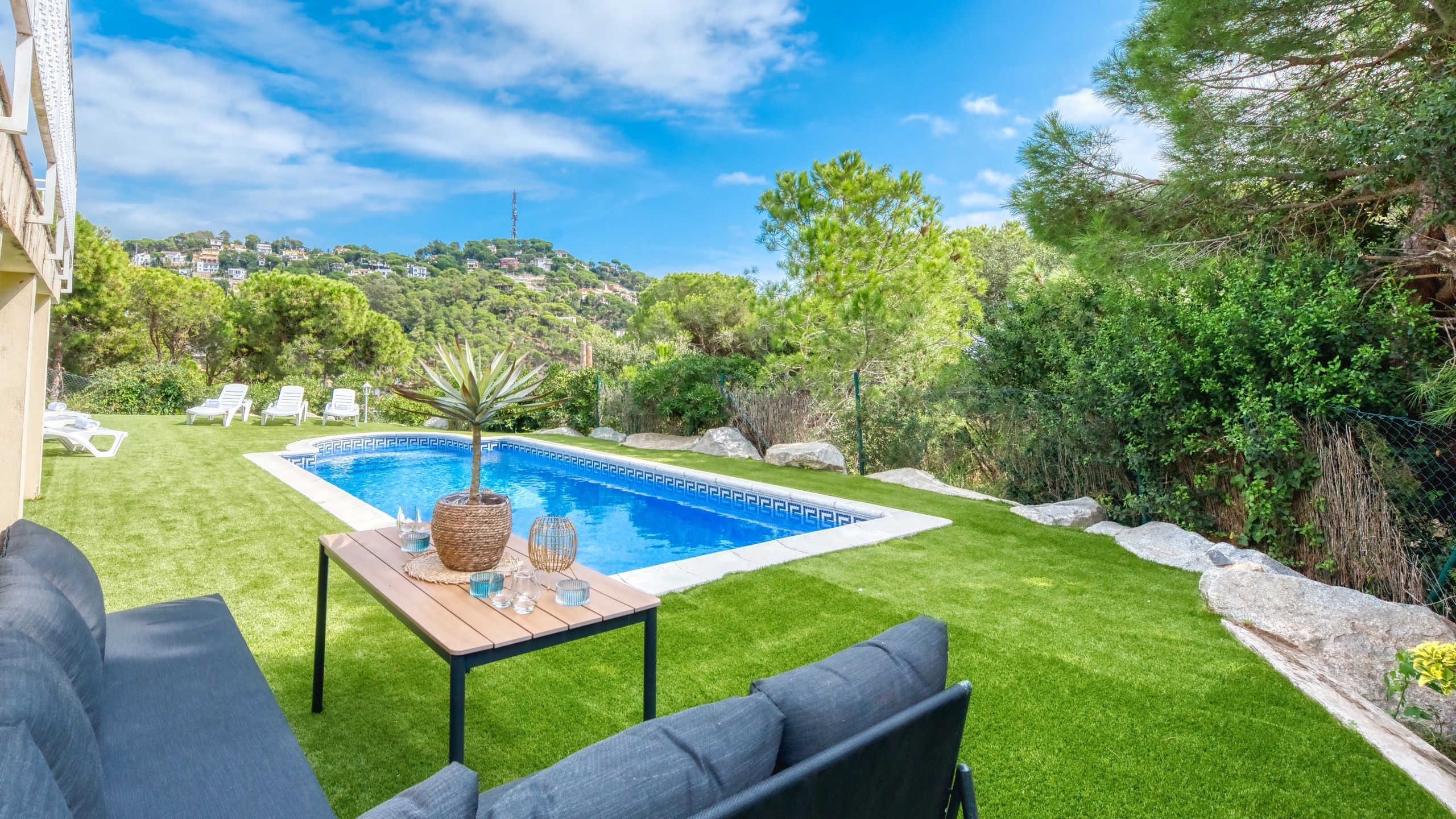 Ferienhäuser Costa Brava Spanien - Villa La Luna - Lounge-Bereich