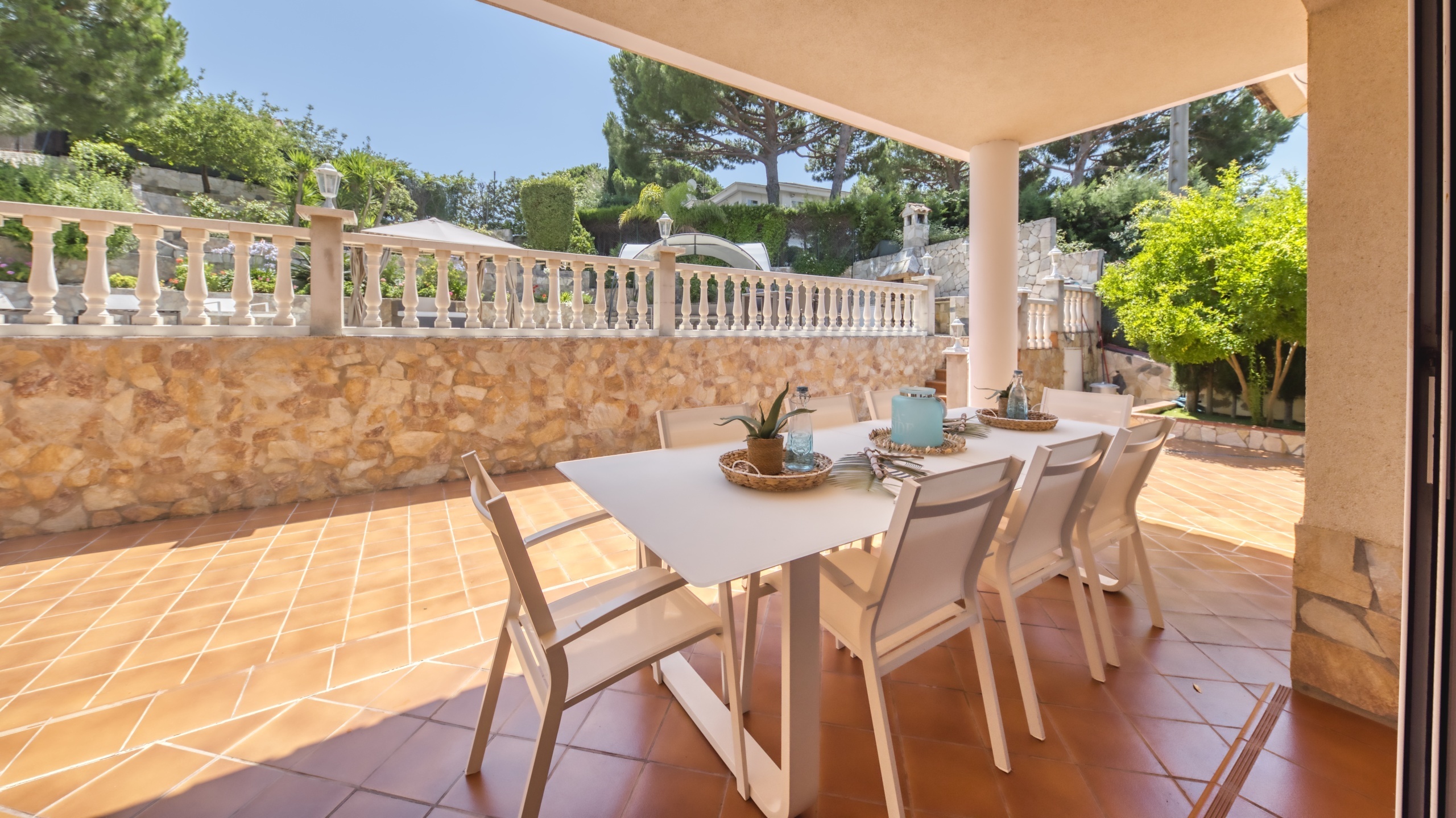 Ferienhäuser Costa Brava Spanien - Villa Lorena - Essecke
