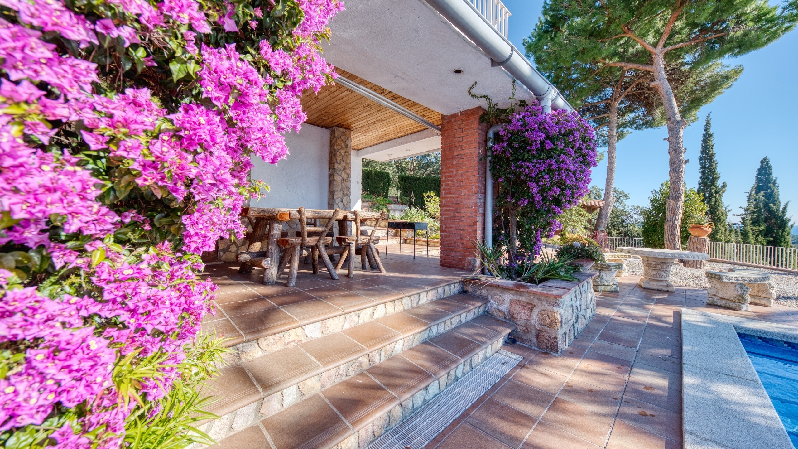Ferienhäuser Costa Brava Spanien - Villa Gabriella - Grillplatz