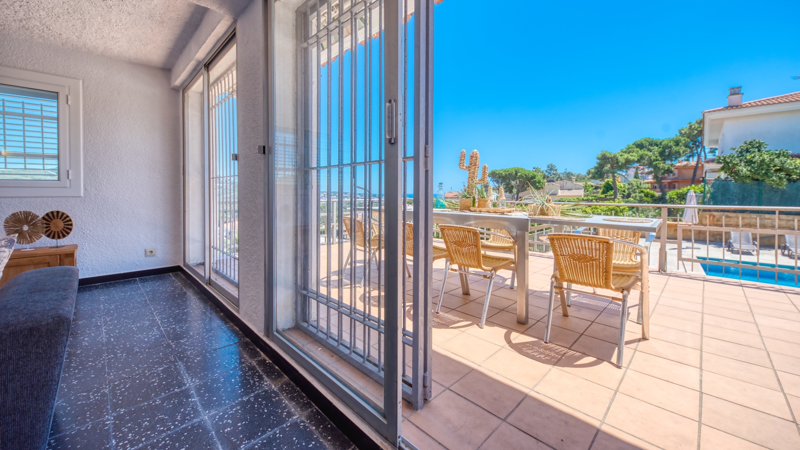 Ferienhäuser Costa Brava Spanien - Villa Abigail - Essecke