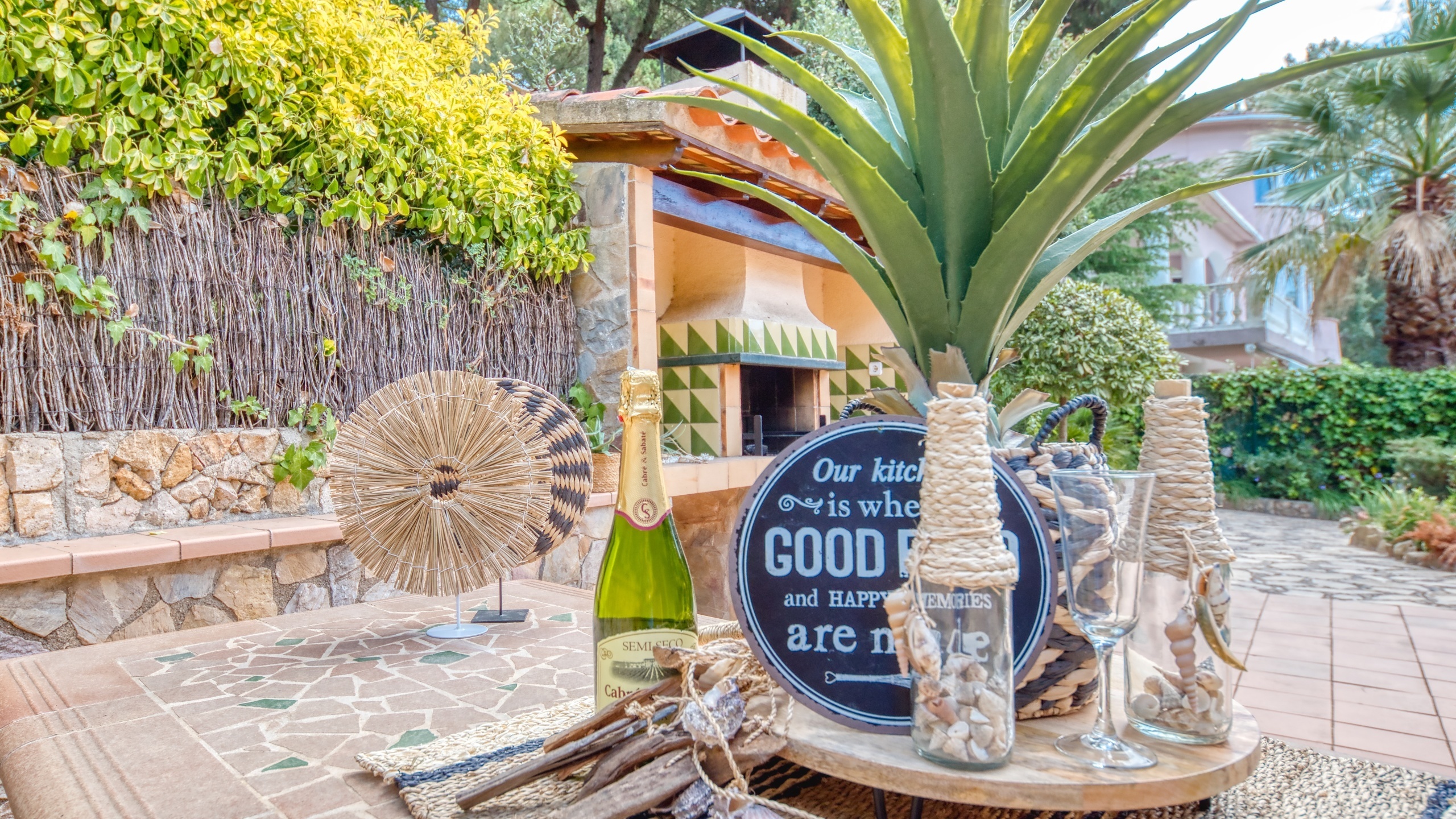 Ferienhäuser Costa Brava Spanien - Villa Cleo - Grillplatz
