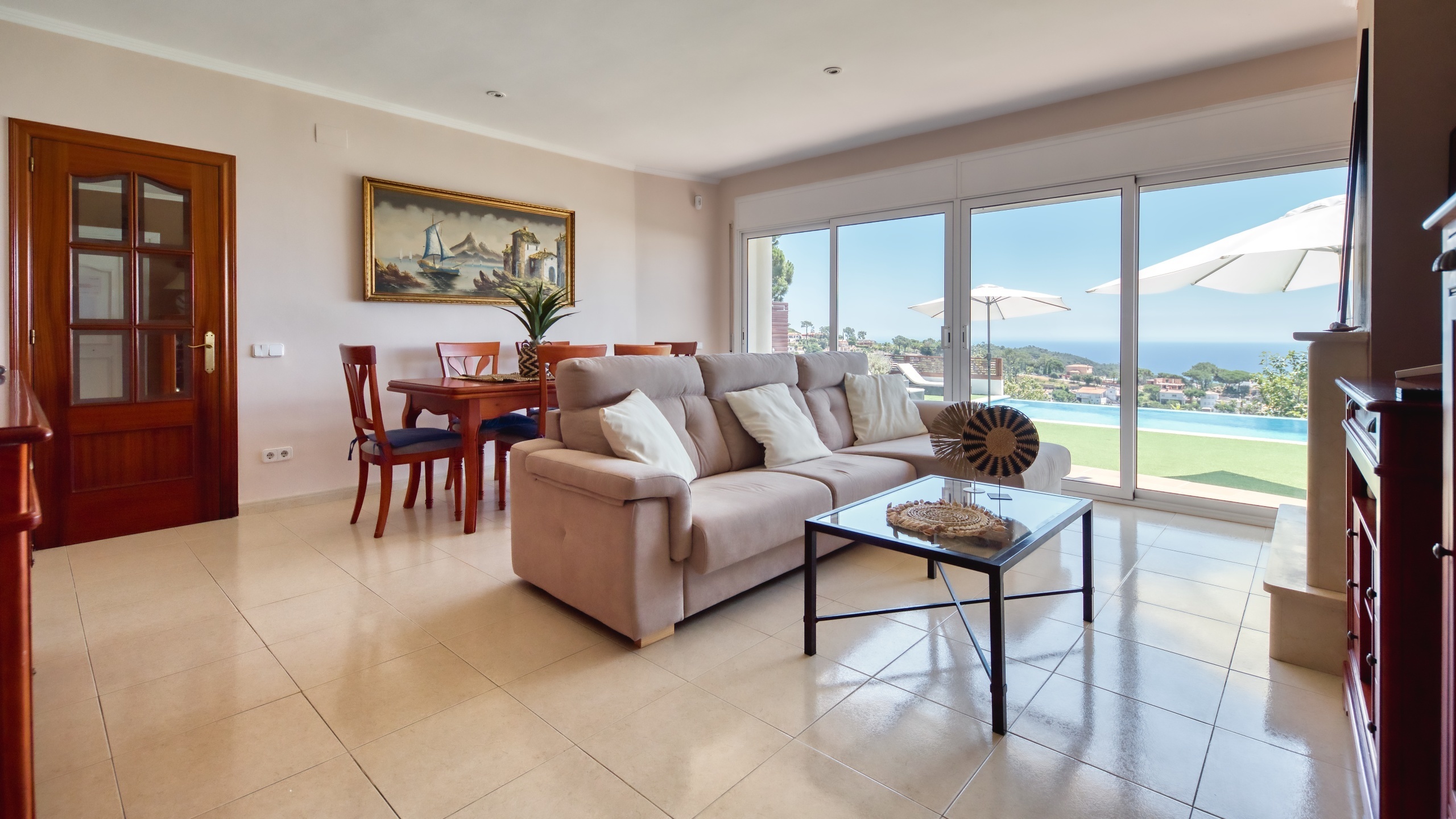 Ferienhäuser Costa Brava Spanien - Villa Chanel - Wohnbereich