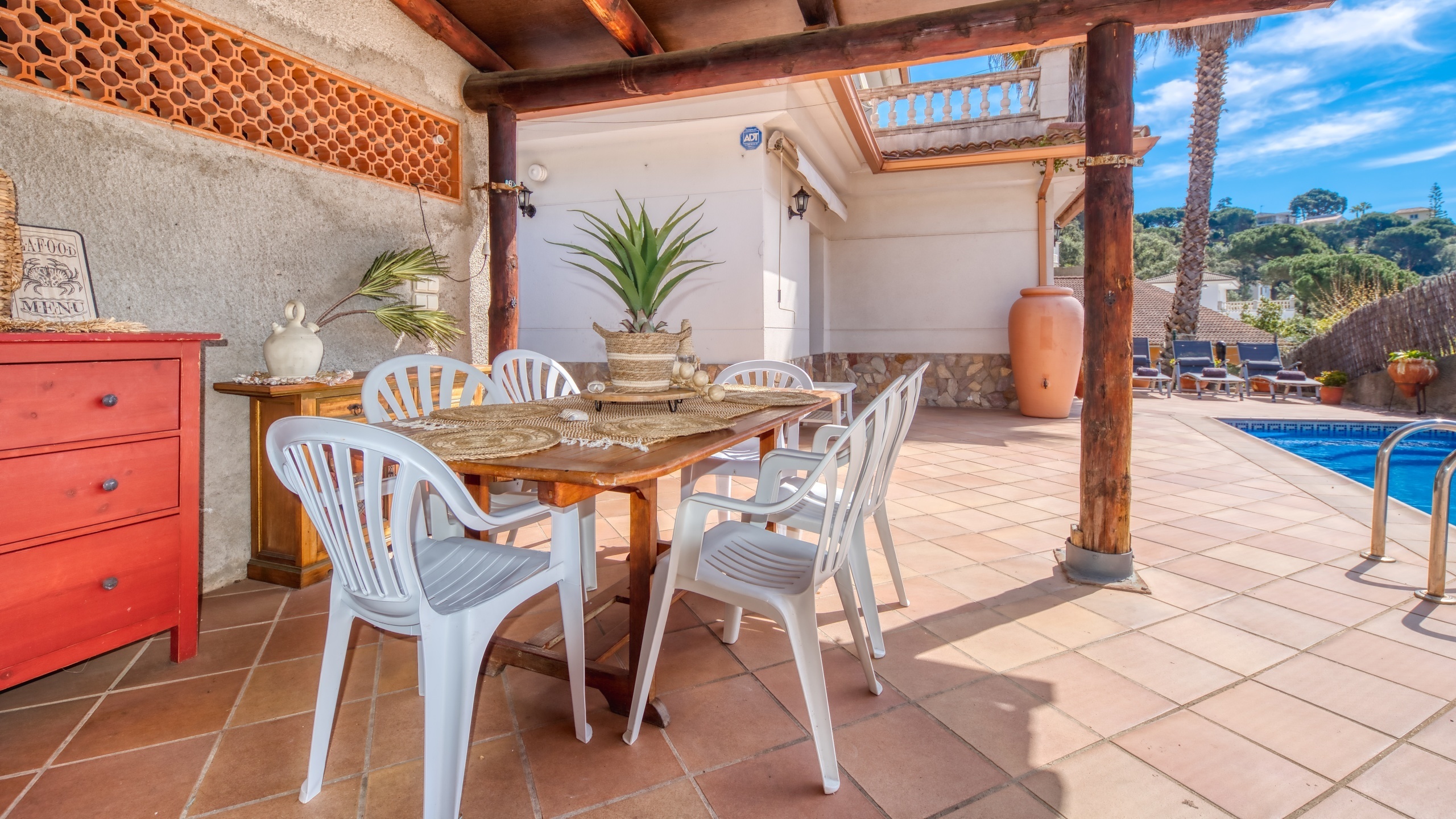 Ferienhäuser Costa Brava Spanien - Villa Valeria - Essecke
