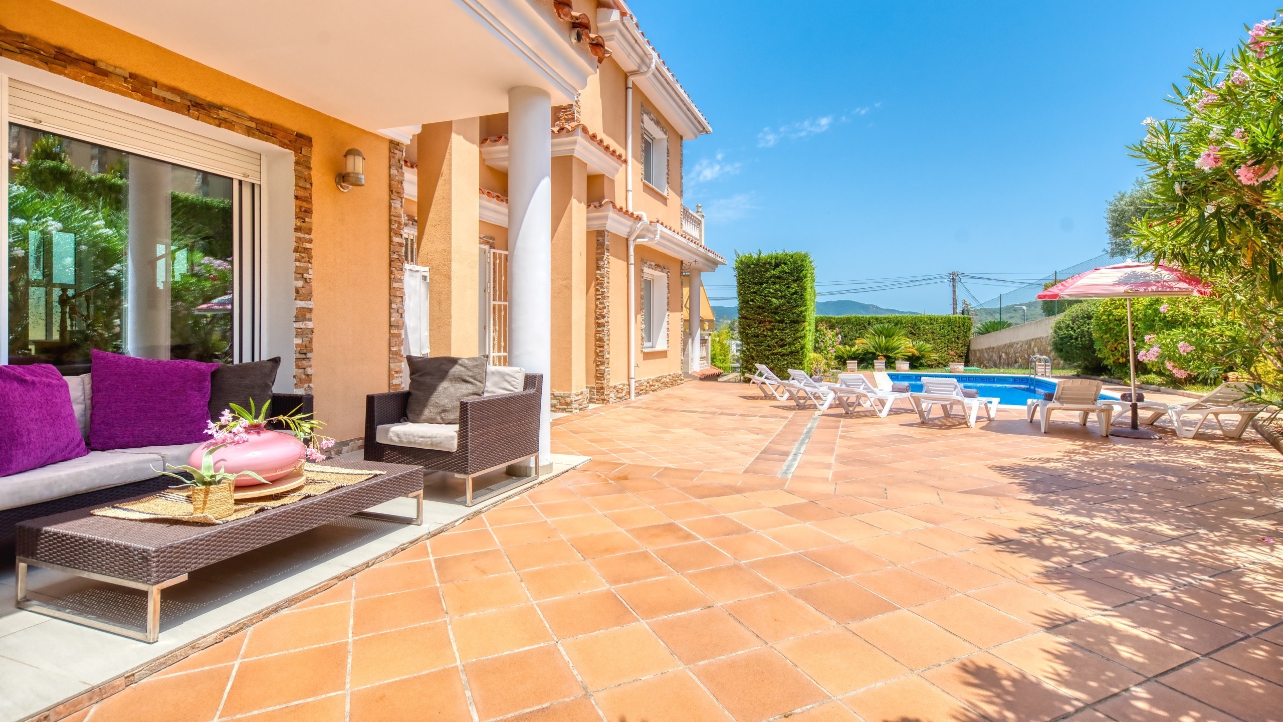 Ferienhäuser Costa Brava Spanien - Villa Primavera - Lounge-Bereich