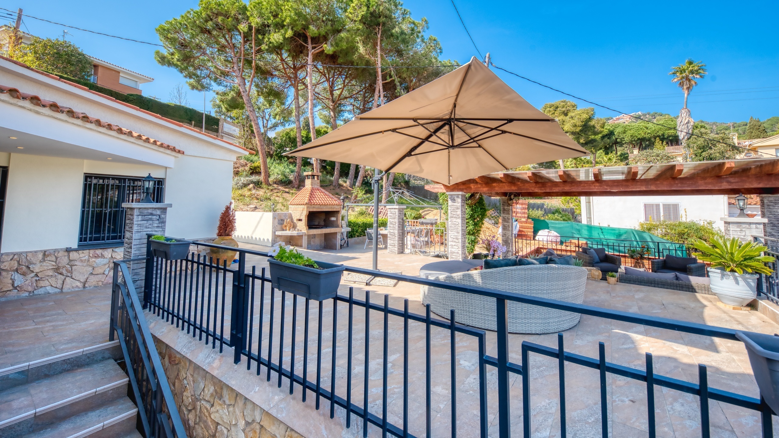 Ferienhäuser Costa Brava Spanien - Villa Palmera - Terrasse