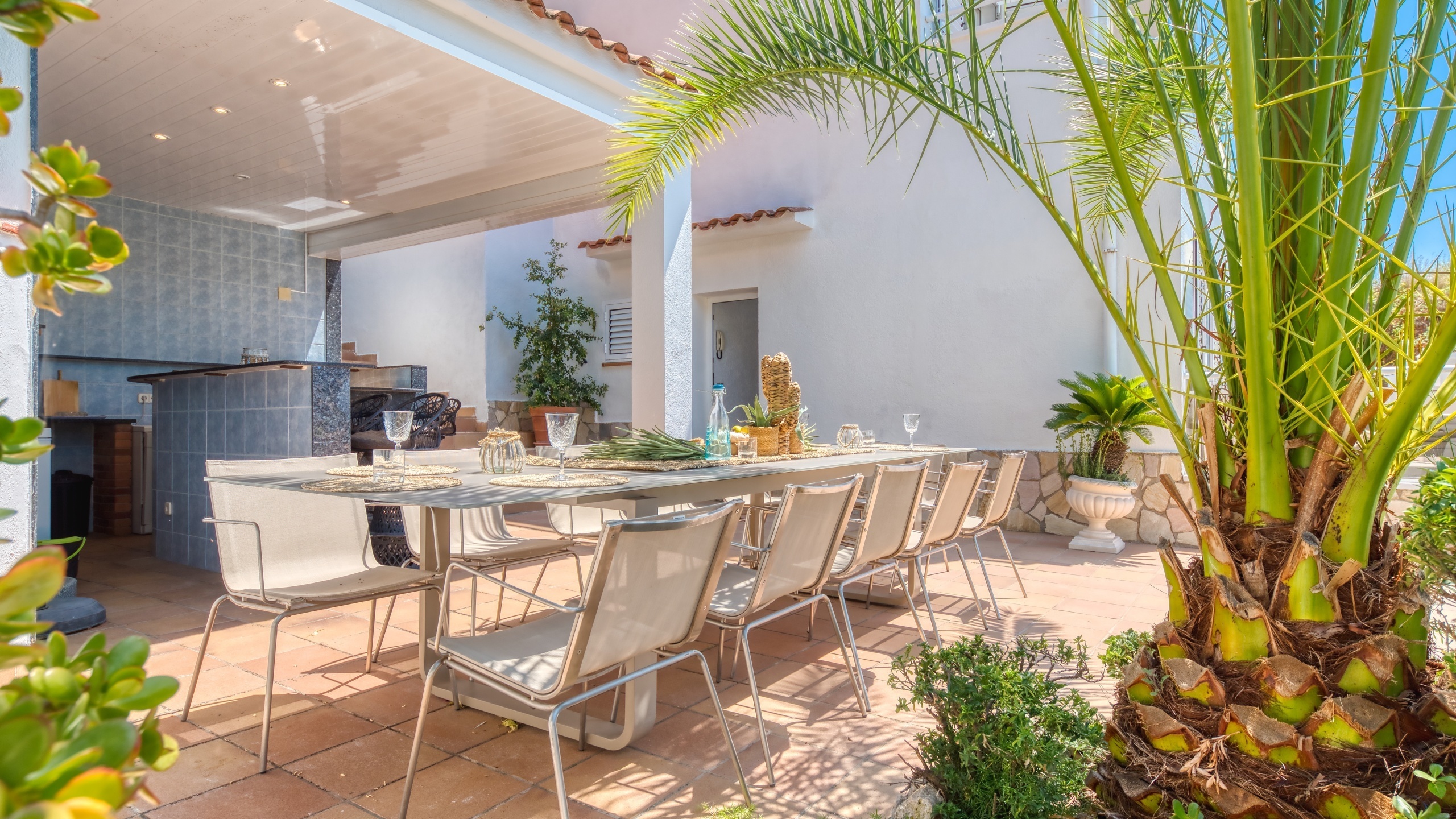 Ferienhäuser Costa Brava Spanien - Villa Maribel - Essecke