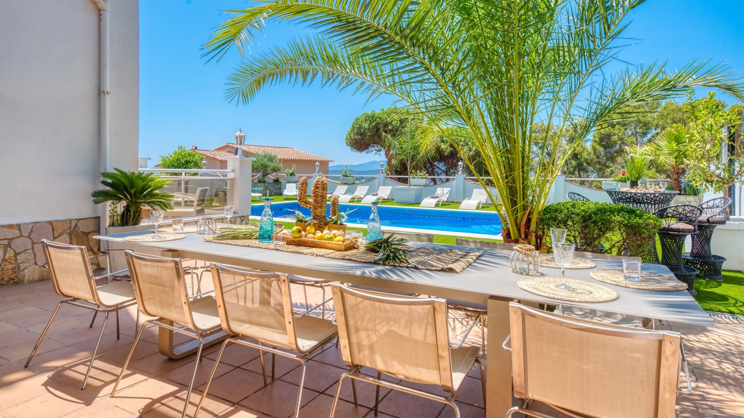 Ferienhäuser Costa Brava Spanien - Villa Maribel - Essecke