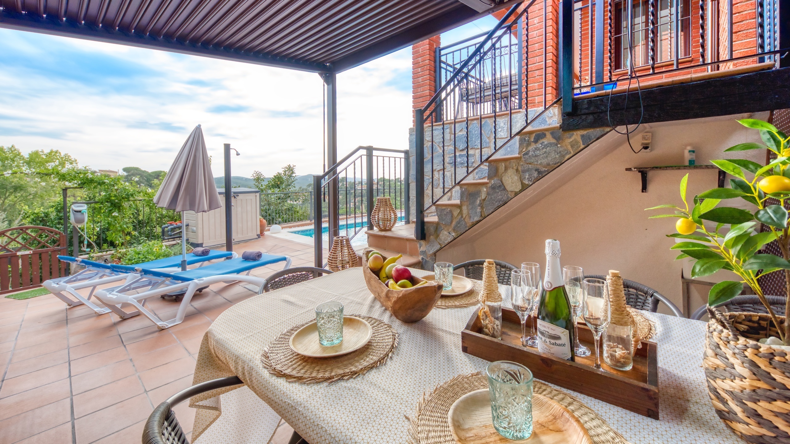 Ferienhäuser Costa Brava Spanien - Villa Verger - Terrasse