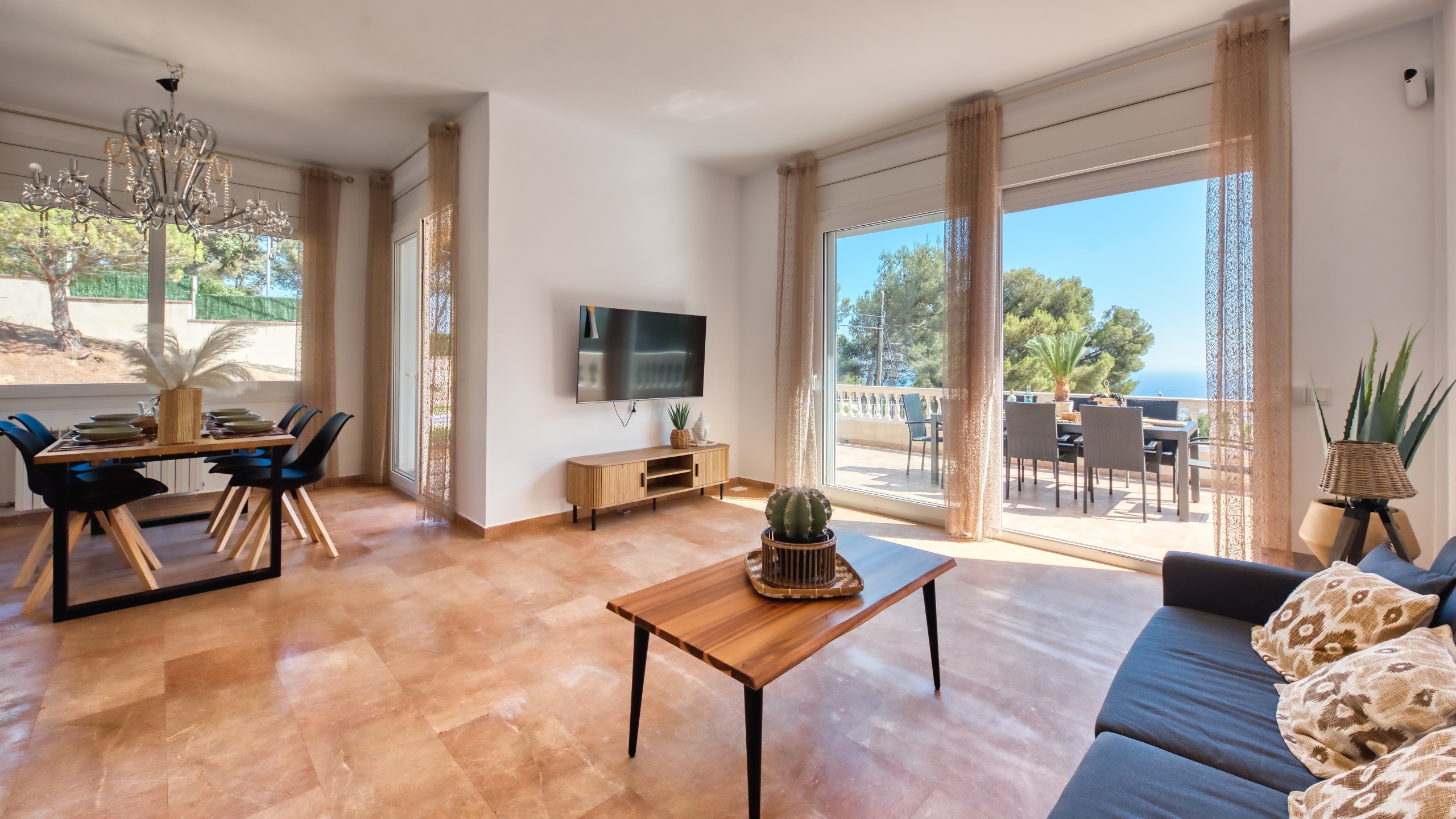 Ferienhäuser Costa Brava Spanien - Villa Ibiza - Wohnbereich