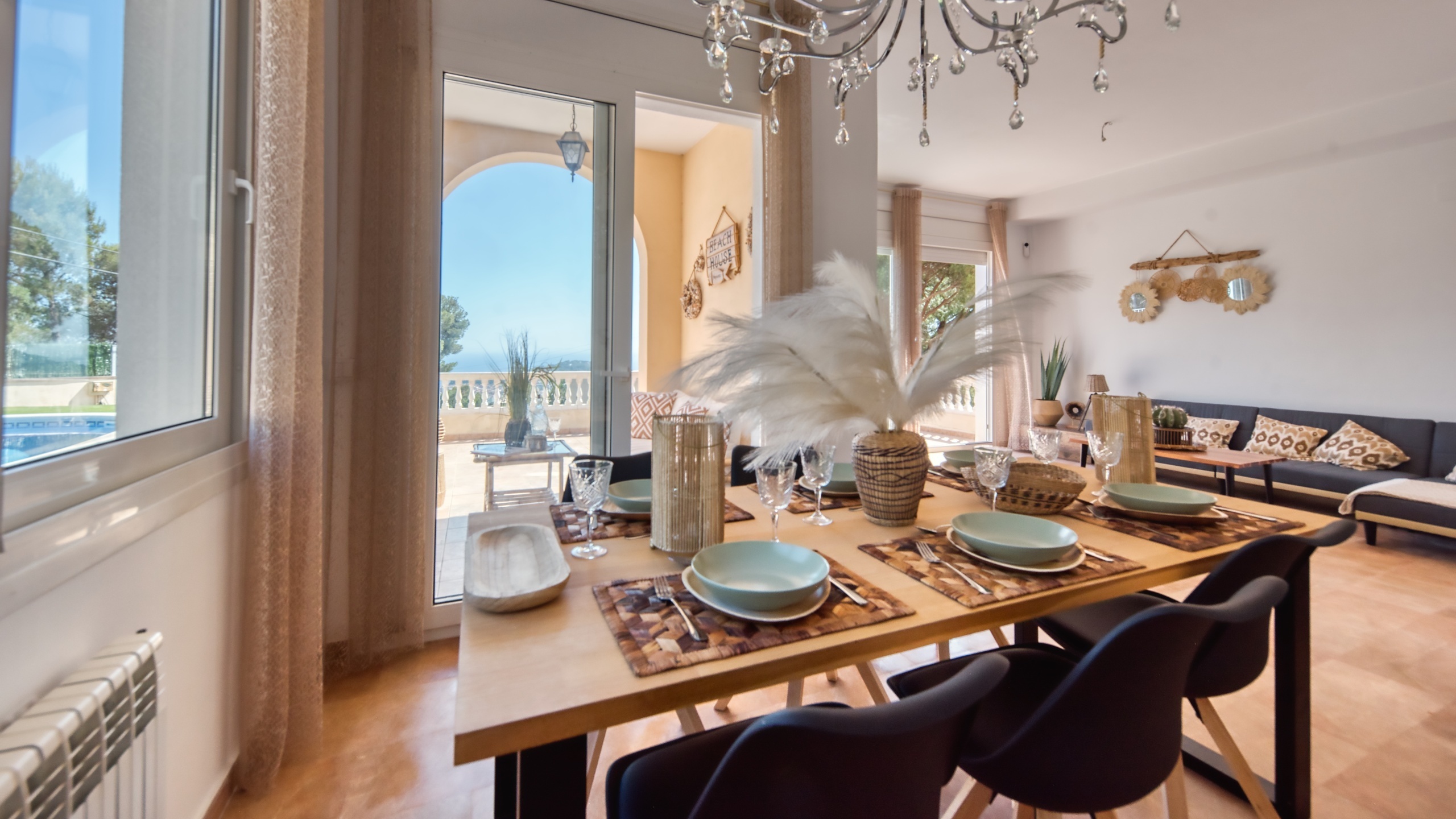 Ferienhäuser Costa Brava Spanien - Villa Ibiza - Essecke