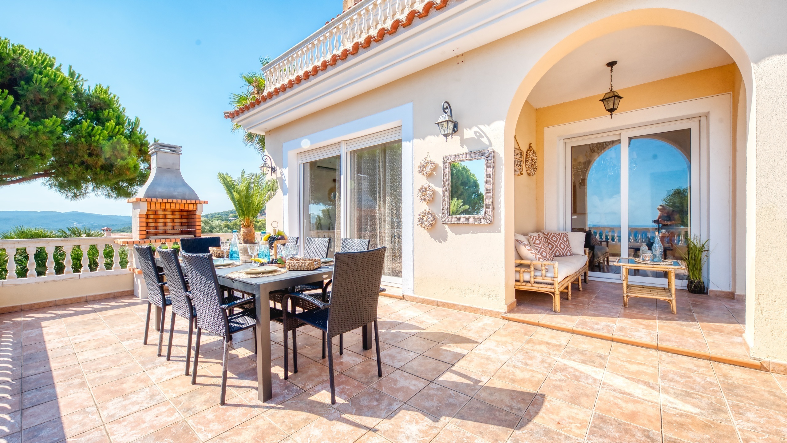 Ferienhäuser Costa Brava Spanien - Villa Ibiza - Terrasse