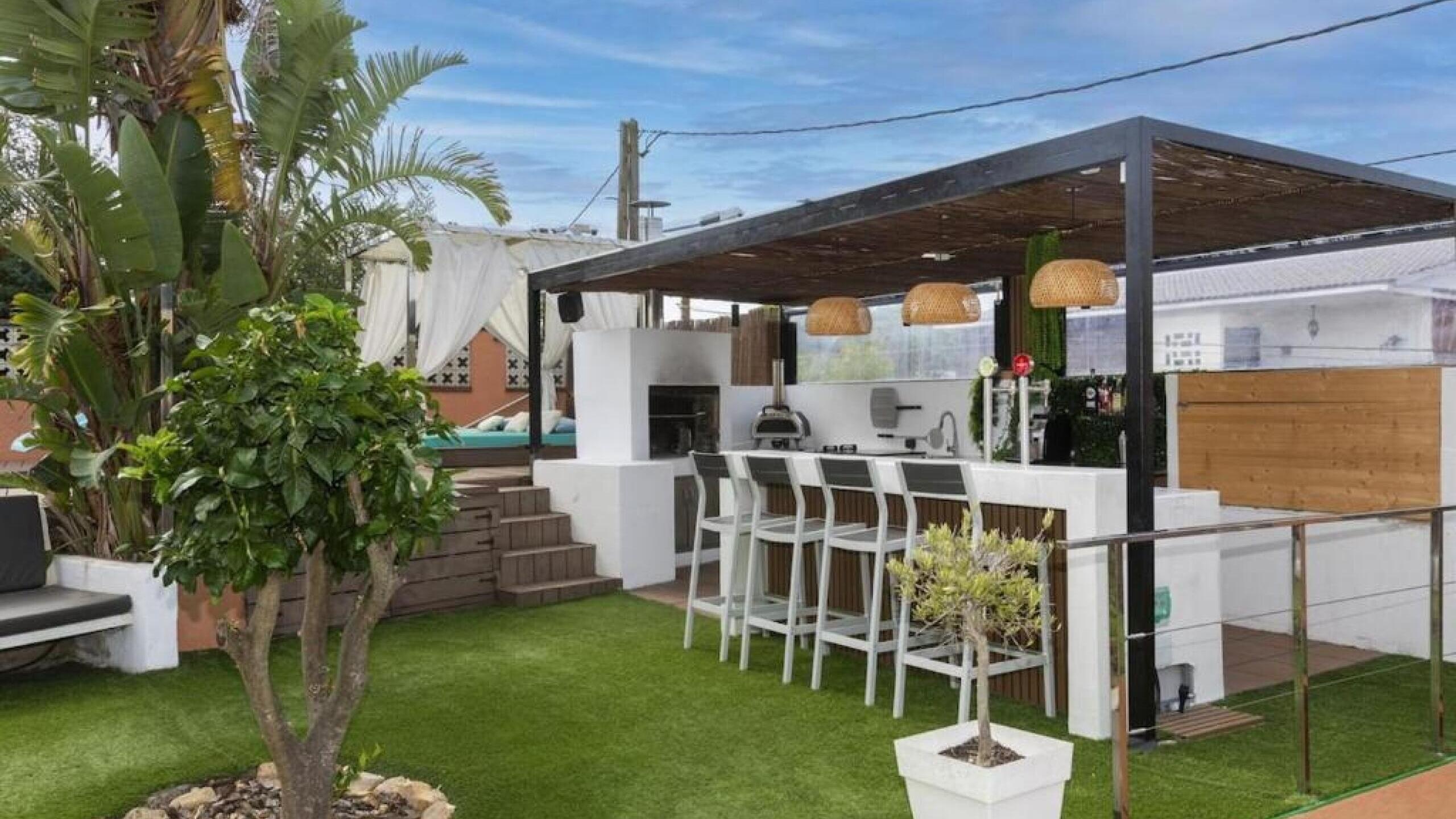 Ferienhäuser Costa Brava Spanien - Villa Soleia - Grillplatz